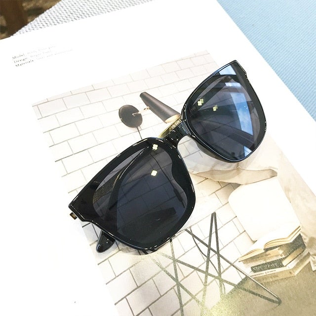 Oversize Clear Lens Vintage Retro Sunglasses