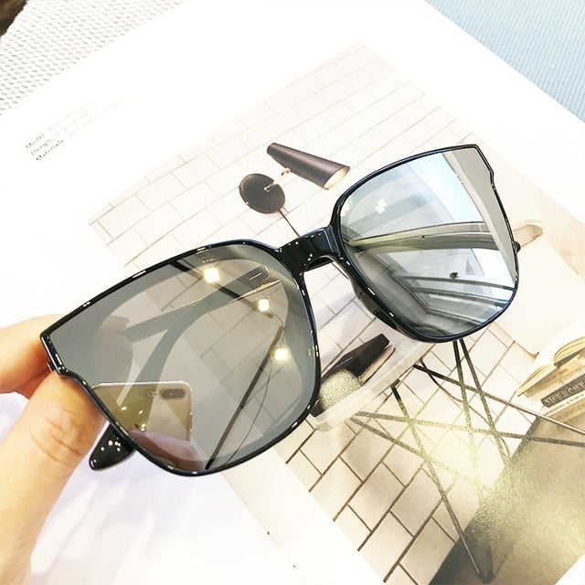 Oversize Clear Lens Vintage Retro Sunglasses