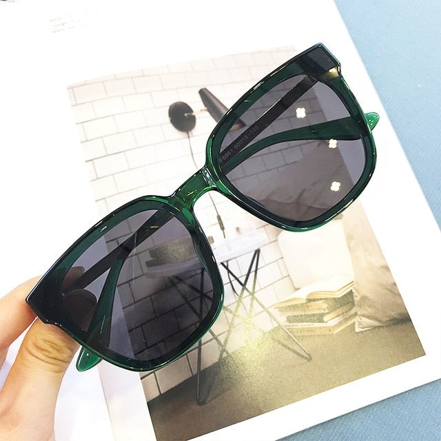Oversize Clear Lens Vintage Retro Sunglasses