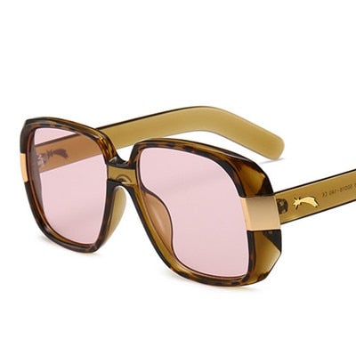 Big Frame Vintage Square Sunglasses