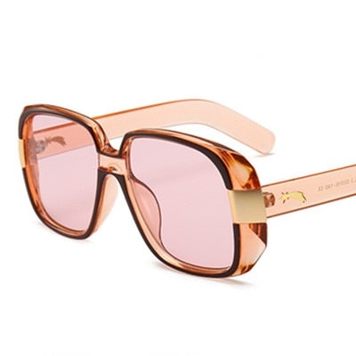 Big Frame Vintage Square Sunglasses