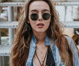 Metal Frame Alloy Round Sunglass