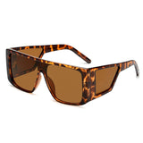 Oversized Shield Anti-Reflective Frame Square Sunglasses