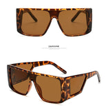 Oversized Shield Anti-Reflective Frame Square Sunglasses