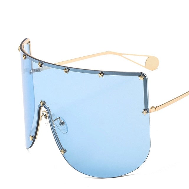Vintage Oversized Windproof Retro One Piece Shield Visor Sunglasses