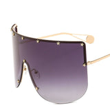 Vintage Oversized Windproof Retro One Piece Shield Visor Sunglasses