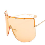 Vintage Oversized Windproof Retro One Piece Shield Visor Sunglasses