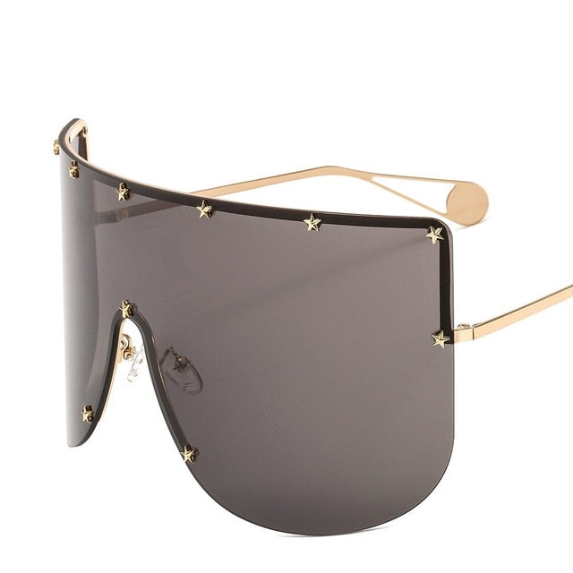 Vintage Oversized Windproof Retro One Piece Shield Visor Sunglasses