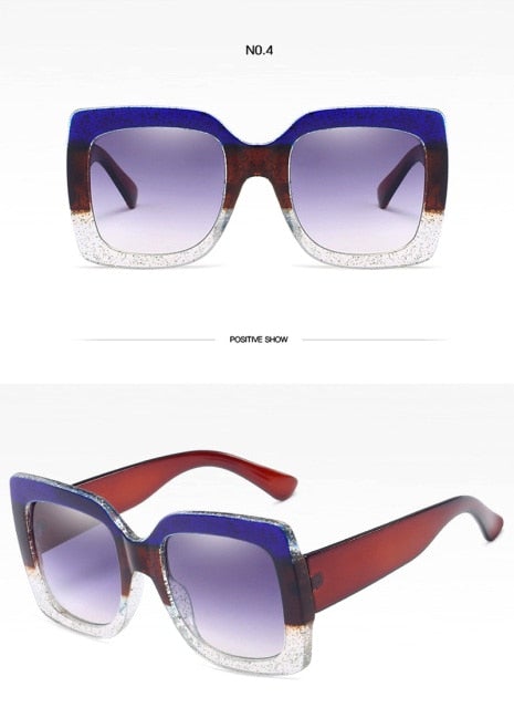 Oversized Frame Way Out Square Sunglasses