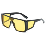 Retro One-Piece Mirror Big Frame Oversized Square Sunglasses
