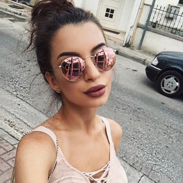 Oval Vintage Design Round Sunglasses