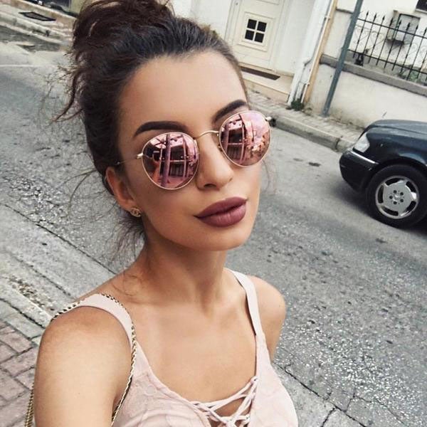 Oval Vintage Design Round Sunglasses