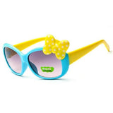 Baby Girls Clear Bow Butterfly Decor Fashion Round Sunglass