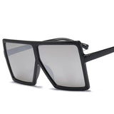 Big Flat Frame Gradient Square Sunglasses